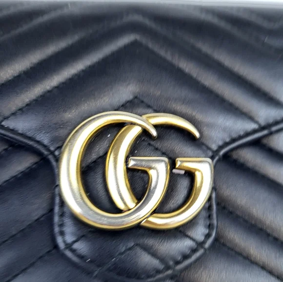 Gucci GG Marmont Chain Wallet Matelasse Leather - Picture 7 of 12